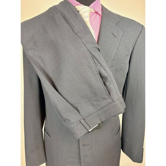 ARMANI Collezioni Modern 2-Button Navy Suit 46 L e56 - Picture 1 of 6